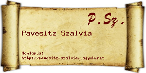 Pavesitz Szalvia névjegykártya